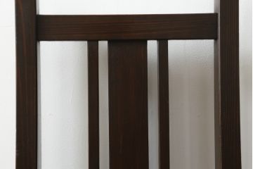 和製アンティーク　使い込まれた風合いが魅力!!素朴だけど上品なデザインのチェア(ダイニングチェア、板座チェア、椅子、イス)(R-075488)