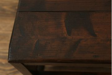 和製アンティーク　使い込まれた風合いが魅力!!素朴だけど上品なデザインのチェア(ダイニングチェア、板座チェア、椅子、イス)(R-075488)