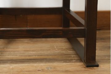 和製アンティーク　使い込まれた風合いが魅力!!素朴だけど上品なデザインのチェア(ダイニングチェア、板座チェア、椅子、イス)(R-075488)
