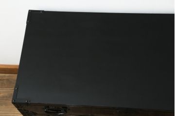 和製ビンテージ　希少デザイン!!　手打ち金具　艶やかな黒漆塗りが美しい小振りな岩谷堂箪笥(衣装タンス、収納箪笥、引き出し、チェスト、ヴィンテージ)(R-075489)