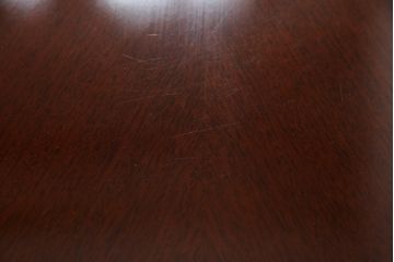 中古　美品!!　マルニ木工(MARUNI)　艶のある木肌と上品な佇まいが魅力のセンターテーブル(ローテーブル、リビングテーブル、オーバル型)(R-075491)