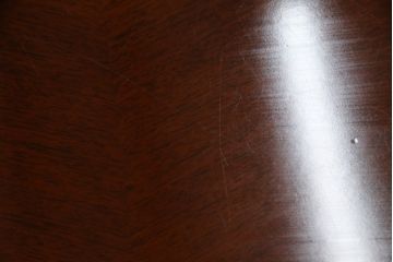 中古　美品!!　マルニ木工(MARUNI)　艶のある木肌と上品な佇まいが魅力のセンターテーブル(ローテーブル、リビングテーブル、オーバル型)(R-075491)