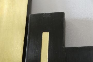 中古　アジアン　異国情緒溢れるデザインが目を惹く三連衝立て(パーテーション、衝い立て、つい立て、間仕切り、折りたたみ、マカオ、韓国、中国)(R-075497)