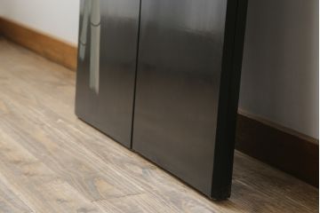 中古　アジアン　異国情緒溢れるデザインが目を惹く三連衝立て(パーテーション、衝い立て、つい立て、間仕切り、折りたたみ、マカオ、韓国、中国)(R-075497)