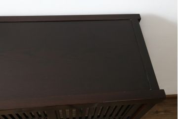 中古　美品　上質な和の空間を演出する水屋箪笥(食器棚、茶箪笥、戸棚、収納棚、キャビネット)(R-075498)