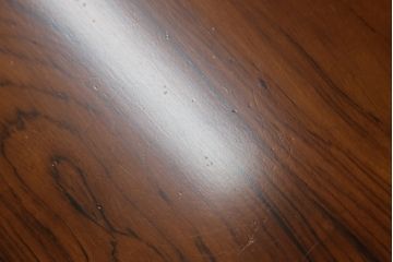 和製ビンテージ　天童木工(Tendo)　希少な廃版品　BRASILEIRA(ブラジレイラ)シリーズ　ローズウッド　シンプルなデザインで取り入れやすい天板伸長式ダイニングテーブル(エクステンションテーブル、食卓、　4人掛け、6人掛け、ヴィンテージ)(R-075499)