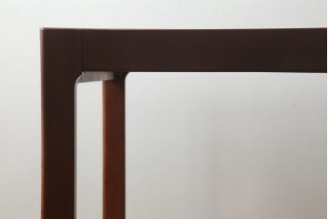 和製ビンテージ　天童木工(Tendo)　希少な廃版品　BRASILEIRA(ブラジレイラ)シリーズ　ローズウッド　シンプルなデザインで取り入れやすい天板伸長式ダイニングテーブル(エクステンションテーブル、食卓、　4人掛け、6人掛け、ヴィンテージ)(R-075499)