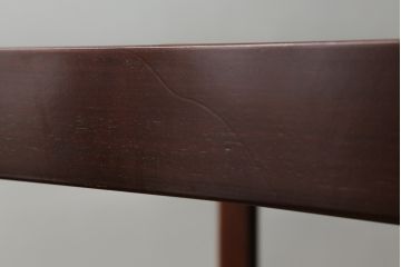 和製ビンテージ　天童木工(Tendo)　希少な廃版品　BRASILEIRA(ブラジレイラ)シリーズ　ローズウッド　シンプルなデザインで取り入れやすい天板伸長式ダイニングテーブル(エクステンションテーブル、食卓、　4人掛け、6人掛け、ヴィンテージ)(R-075499)