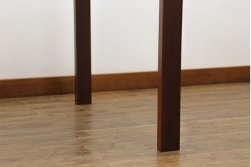 和製ビンテージ　天童木工(Tendo)　希少な廃版品　BRASILEIRA(ブラジレイラ)シリーズ　ローズウッド　シンプルなデザインで取り入れやすい天板伸長式ダイニングテーブル(エクステンションテーブル、食卓、　4人掛け、6人掛け、ヴィンテージ)(R-075499)