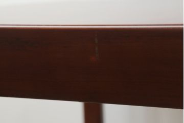 和製ビンテージ　天童木工(Tendo)　希少な廃版品　BRASILEIRA(ブラジレイラ)シリーズ　ローズウッド　シンプルなデザインで取り入れやすい天板伸長式ダイニングテーブル(エクステンションテーブル、食卓、　4人掛け、6人掛け、ヴィンテージ)(R-075499)