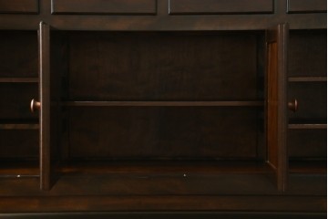 中古　美品　松本民芸家具　クラシカルなダイヤカット型飾り棚　定価推定約135万円　(R-075516)