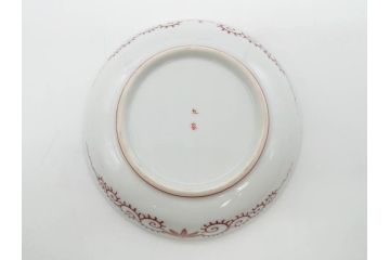 明治期　九谷　金襴手　赤絵　約12cm　3.9寸　華やかな色合いが美しい小皿5枚セット(金彩、和皿、和食器、三寸九分)(R-075523)