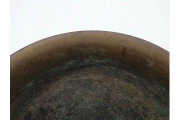 明治期　大明宣徳年製　鳳凰　紋双龍耳　古銅　重厚感ある佇まいと洗練されたデザインが素敵な火鉢(手あぶり、鉢カバー)(R-075526)