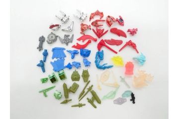 昭和レトロ　当時物　BANDAI　バンダイ　SDガンダム　F・Bコレクション　武器　パーツ　ガン消しなどまとめて129個セット(GUNDAM、消しゴム、ガシャポン、フィギュア、おもちゃ、オモチャ、玩具)(R-075527)