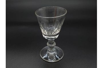 明治〜大正時代　レトロな雰囲気が魅力のリキュールグラス5客セット(古グラス、和ガラス、酒器、硝子、ショット、酒杯、高台)(R-075530)
