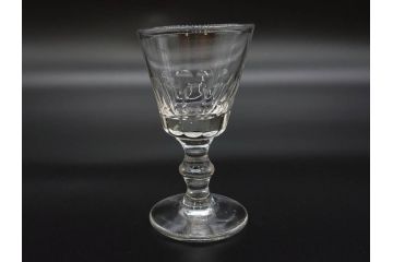 明治〜大正時代　レトロな雰囲気が魅力のリキュールグラス5客セット(古グラス、和ガラス、酒器、硝子、ショット、酒杯、高台)(R-075530)