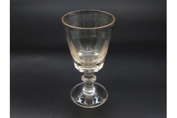 明治〜大正時代　レトロな雰囲気が魅力のリキュールグラス5客セット(古グラス、和ガラス、酒器、硝子、ショット、酒杯、高台)(R-075530)