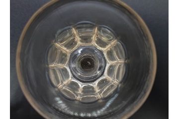 明治〜大正時代　レトロな雰囲気が魅力のリキュールグラス5客セット(古グラス、和ガラス、酒器、硝子、ショット、酒杯、高台)(R-075530)