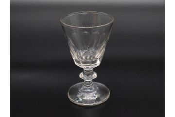 明治〜大正時代　レトロな雰囲気が魅力のリキュールグラス5客セット(古グラス、和ガラス、酒器、硝子、ショット、酒杯、高台)(R-075531)