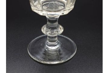 明治〜大正時代　レトロな雰囲気が魅力のリキュールグラス5客セット(古グラス、和ガラス、酒器、硝子、ショット、酒杯、高台)(R-075531)