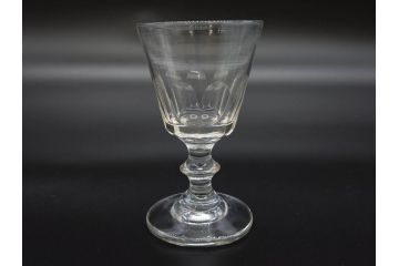 明治〜大正時代　レトロな雰囲気が魅力のリキュールグラス5客セット(古グラス、和ガラス、酒器、硝子、ショット、酒杯、高台)(R-075532)
