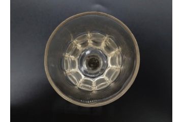 明治〜大正時代　レトロな雰囲気が魅力のリキュールグラス5客セット(古グラス、和ガラス、酒器、硝子、ショット、酒杯、高台)(R-075533)