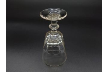 明治〜大正時代　レトロな雰囲気が魅力のリキュールグラス5客セット(古グラス、和ガラス、酒器、硝子、ショット、酒杯、高台)(R-075533)