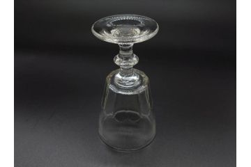 明治〜大正時代　レトロな雰囲気が魅力のリキュールグラス5客セット(古グラス、和ガラス、酒器、硝子、ショット、酒杯、高台)(R-075533)