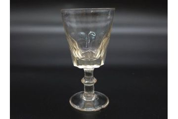 明治〜大正時代　レトロな雰囲気が魅力のリキュールグラス5客セット(古グラス、和ガラス、酒器、硝子、ショット、酒杯、高台)(R-075533)