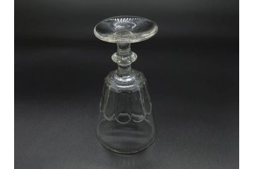 明治〜大正時代　レトロな雰囲気が魅力のリキュールグラス5客セット(古グラス、和ガラス、酒器、硝子、ショット、酒杯、高台)(R-075533)