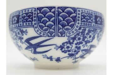 昭和レトロ　明治〜大正　透かし芸者　海外輸出品　燕　桜　エッグシェル　egg shell　カップ&ソーサー9客セット(ツバメ、サクラ、金魚、MADE IN OCCUPIED JAPAN(占領下の日本製)、オキュパイド ジャパン、卵殻手、洋食器)(R-075536)
