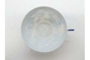 昭和レトロ　明治〜大正　透かし芸者　海外輸出品　燕　桜　エッグシェル　egg shell　カップ&ソーサー9客セット(ツバメ、サクラ、金魚、MADE IN OCCUPIED JAPAN(占領下の日本製)、オキュパイド ジャパン、卵殻手、洋食器)(R-075536)