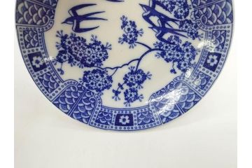 昭和レトロ　明治〜大正　透かし芸者　海外輸出品　燕　桜　エッグシェル　egg shell　カップ&ソーサー9客セット(ツバメ、サクラ、金魚、MADE IN OCCUPIED JAPAN(占領下の日本製)、オキュパイド ジャパン、卵殻手、洋食器)(R-075536)