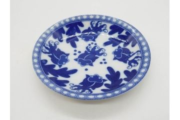 昭和レトロ　明治〜大正　透かし芸者　海外輸出品　燕　桜　エッグシェル　egg shell　カップ&ソーサー9客セット(ツバメ、サクラ、金魚、MADE IN OCCUPIED JAPAN(占領下の日本製)、オキュパイド ジャパン、卵殻手、洋食器)(R-075536)