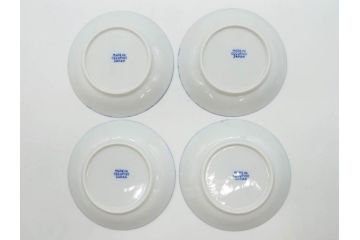 昭和レトロ　明治〜大正　透かし芸者　海外輸出品　燕　桜　エッグシェル　egg shell　カップ&ソーサー9客セット(ツバメ、サクラ、金魚、MADE IN OCCUPIED JAPAN(占領下の日本製)、オキュパイド ジャパン、卵殻手、洋食器)(R-075536)