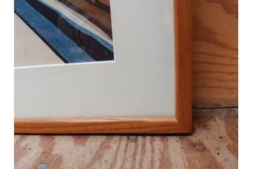 真作　関野準一郎　「御油」　「舞阪」　サイン入り　木版画2枚セット(絵画、額装)(R-075540)