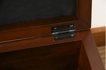 和製ビンテージ　松本民芸家具　シンプルなデザインと落ち着きのある色合いが魅力的な収納付きスツール(椅子、イス、チェア)(R-075548)