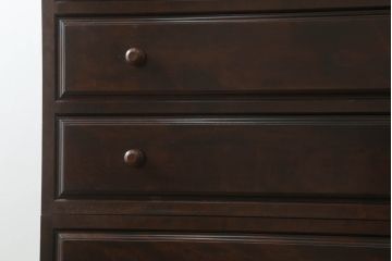 中古　美品　松本民芸家具　天板リメイク　脚(台輪)付きリメイク　シックな佇まいが魅力的!! 和と洋どちらの空間にも取り入れやすいローチェスト(ローボード、テレビ台、テレビボード、サイドチェスト、引き出し)(R-075557)