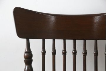 中古　美品　希少な廃番品　松本民芸家具　木の味わいと職人の技が楽しめる304F型ロッキングチェア(板座チェア、アームチェア、イス、揺り椅子)(R-075561)
