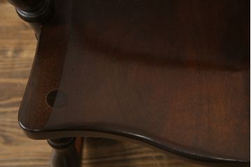 中古　美品　希少な廃番品　松本民芸家具　木の味わいと職人の技が楽しめる304F型ロッキングチェア(板座チェア、アームチェア、イス、揺り椅子)(R-075561)
