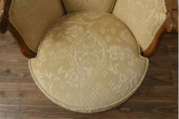 中古　DREXEL HERITAGE(ドレクセルヘリテイジ)　品のある佇まいが魅力的な回転チェア(アームチェア、デスクチェア、回転椅子、一人掛けソファ、1人掛けソファ、1Pソファ、椅子、イス)(R-075562)