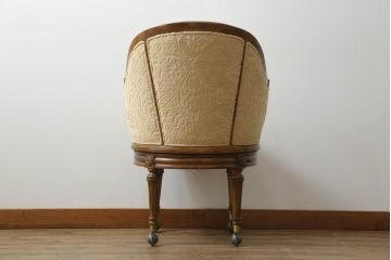 中古　DREXEL HERITAGE(ドレクセルヘリテイジ)　品のある佇まいが魅力的な回転チェア(アームチェア、デスクチェア、回転椅子、一人掛けソファ、1人掛けソファ、1Pソファ、椅子、イス)(R-075562)
