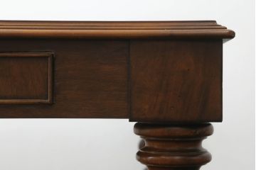 中古　美品　激レアモデル　DREXEL HERITAGE(ドレクセルヘリテイジ)　Covington Park Collection(コヴィントンパークコレクション)　マホガニー材　高級感溢れる佇まいが目を惹くレザートップデスク(テーブル、ワークデスク、平机、机、在宅用、在宅ワーク用)(R-075576)