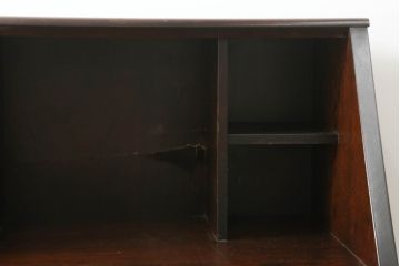和製ビンテージ　美品　北海道民芸家具　希少!　絶版品・レア品　クラシカルな雰囲気を盛り立てるライティングビューロー(簿記机、ワークデスク、在宅用、在宅ワーク用、ヴィンテージ)(R-075580)