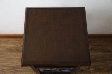 中古　川島政則ステンドグラス工房　幻想的な雰囲気を醸し出す行灯型フロアスタンド照明(スタンドライト、間接照明、行燈)(定価約40万円)(R-075581)