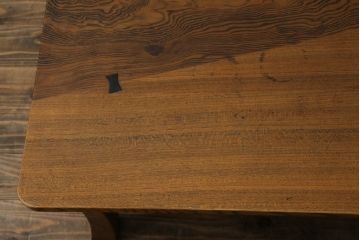 和製アンティーク　希少な意匠!!　天板タモ材・松材　珍しいデザインの座卓(ローテーブル、センターテーブル、リビングテーブル)(R-075585)