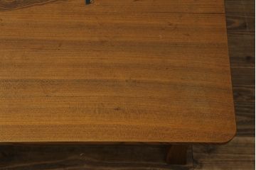 和製アンティーク　希少な意匠!!　天板タモ材・松材　珍しいデザインの座卓(ローテーブル、センターテーブル、リビングテーブル)(R-075585)