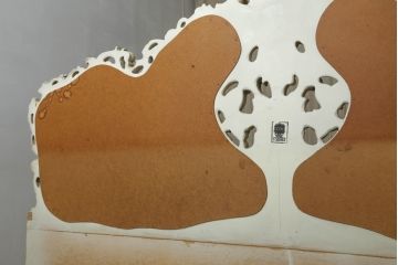 中古　イタリア高級家具　SILIK(シリック)　ロココ調　ガーリースタイルの空間を演出してくれるベッドフレーム(キングサイズ)(R-075603)