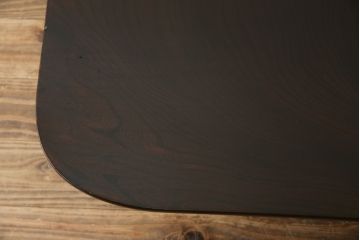 和製アンティーク　総欅(ケヤキ)材　天板1枚板　素朴な佇まいが懐かしさを感じさせる角ちゃぶ台(座卓、ローテーブル、センターテーブル、折りたたみテーブル)(R-075606)