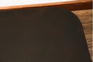 和製アンティーク　総欅(ケヤキ)材　天板1枚板　素朴な佇まいが懐かしさを感じさせる角ちゃぶ台(座卓、ローテーブル、センターテーブル、折りたたみテーブル)(R-075606)